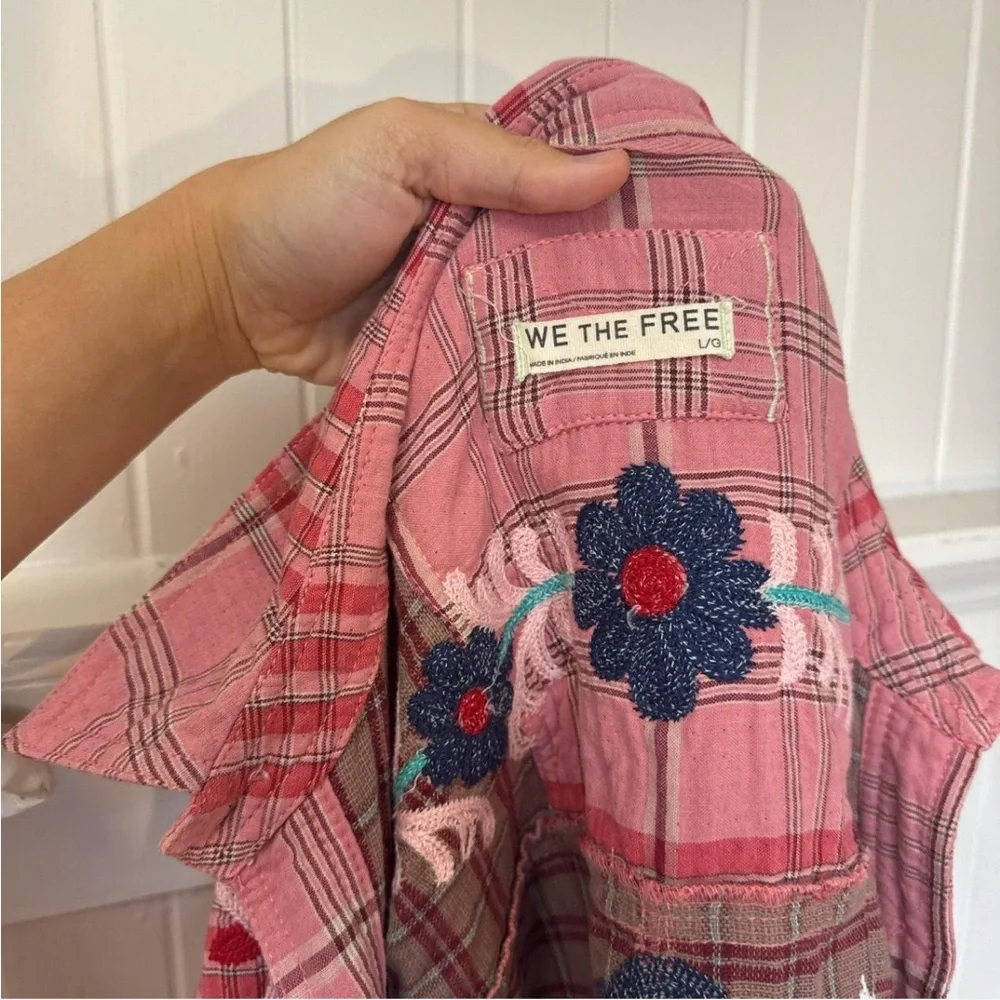 Free People Sashiko Embroidered
Button-Up Shirt - Picture 2 of 4